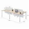 FORSBERG 4 Seater Work Station with Modesty Panel - JIJI.SG