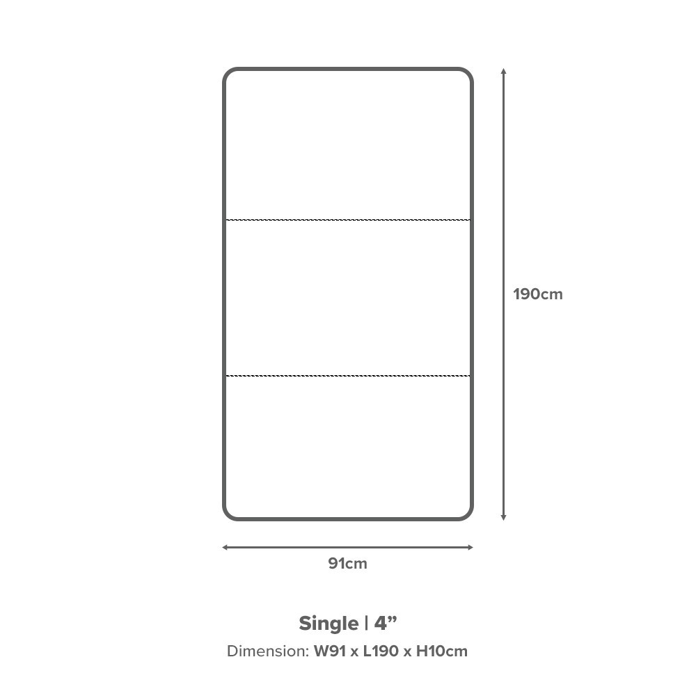 DREAMAX LUMIA 3-Fold Cooling Gel Foam Mattress - JIJI.SG