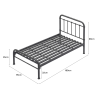 SANDRO Single Metal Bed Frame - JIJI.SG