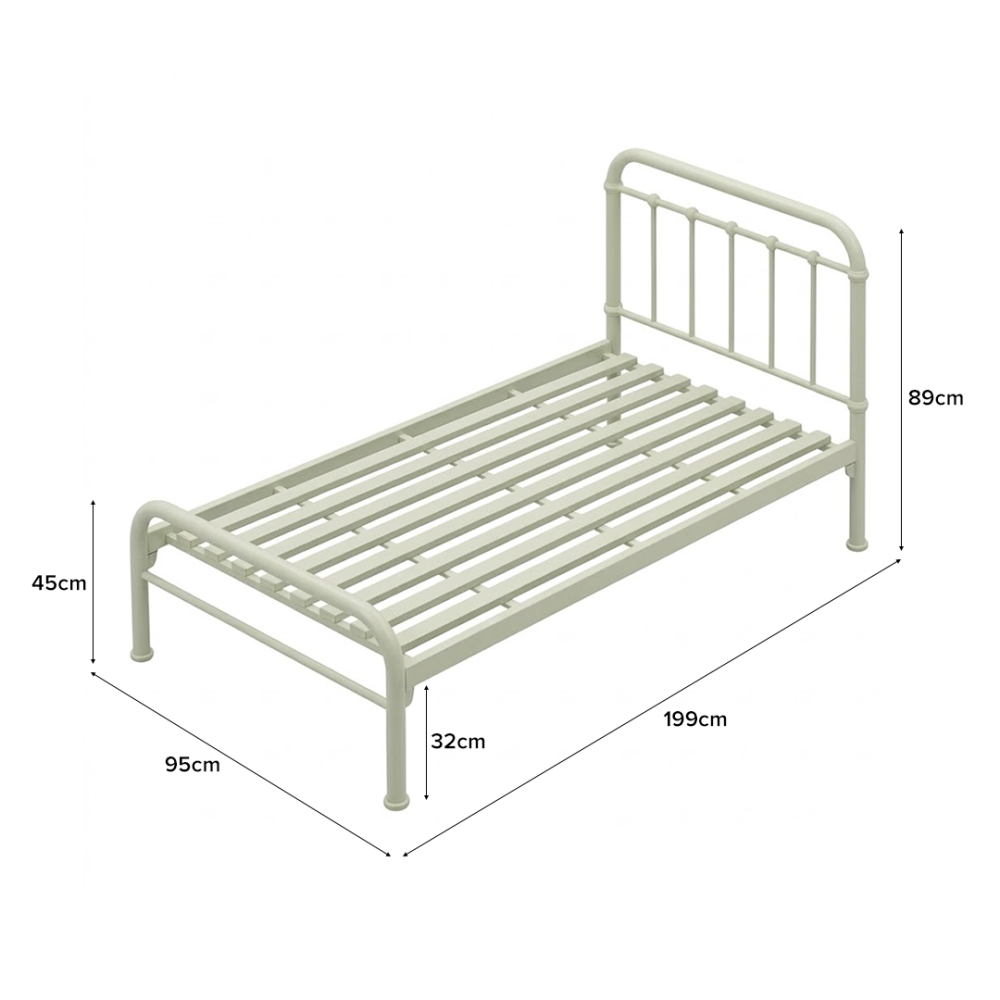 SANDRO Single Metal Bed Frame - JIJI.SG