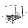 QUENTIN Metal Canopy Bed - JIJI.SG