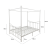 QUENTIN Metal Canopy Bed - JIJI.SG
