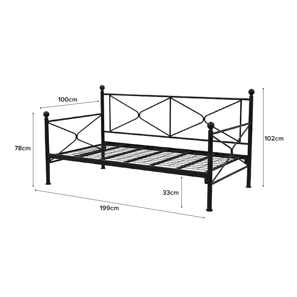 CEDRIC Metal Day-bed Frame - JIJI.SG