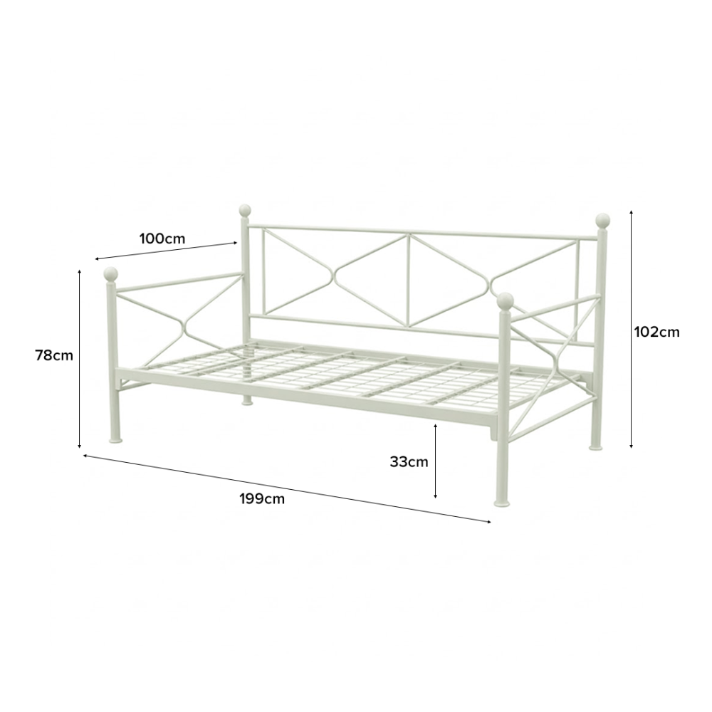 CEDRIC Metal Daybed - JIJI.SG