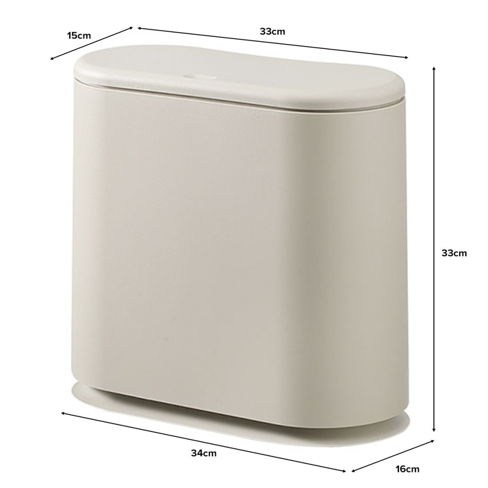 HEIDIE Pop-Up Lid Slim Gap Trash Can - JIJI.SG