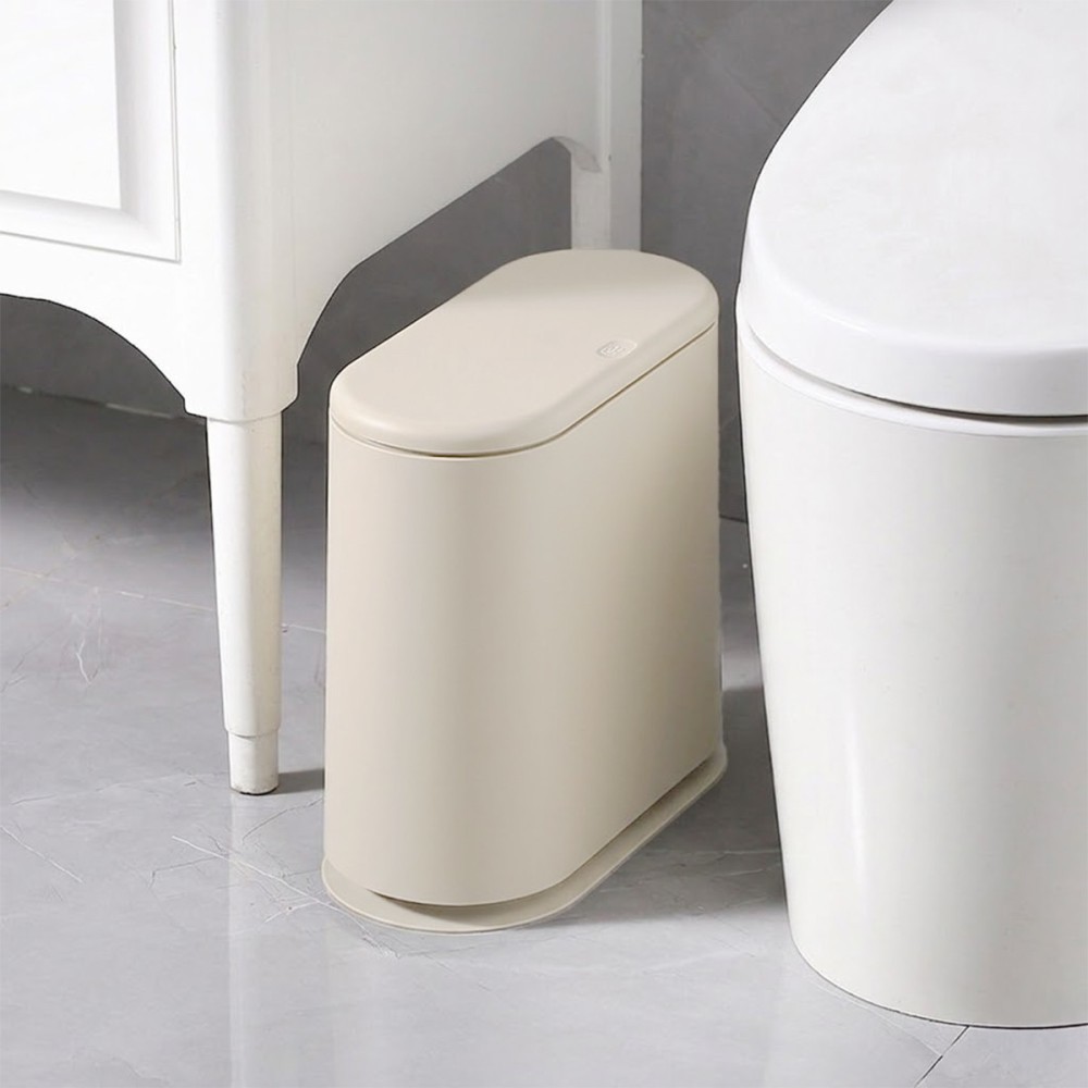HEIDIE Pop-Up Lid Slim Gap Trash Can - JIJI.SG