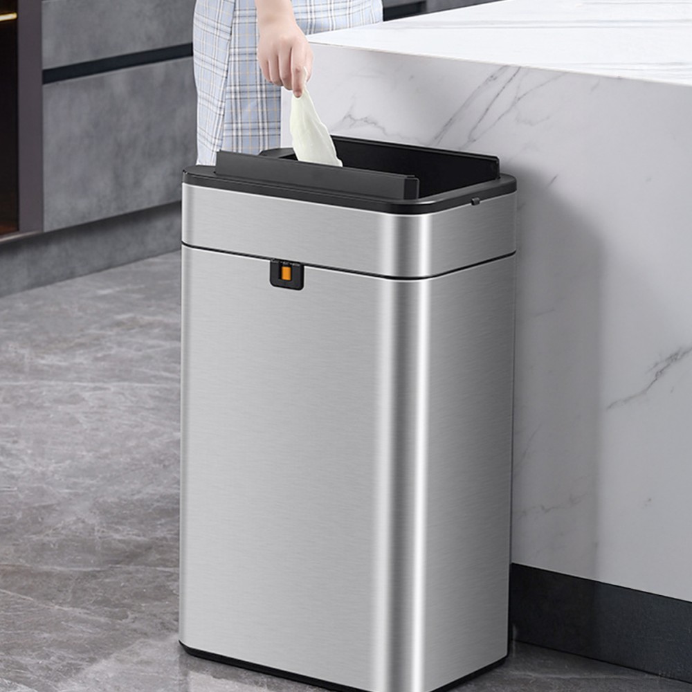 MAEVE JAH Stainless Steel Dustbin With Smart Motion-Sensing Lid - J...