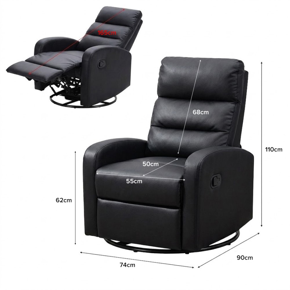MAISIE Recliner Sofa with Swivel - JIJI.SG