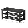 TREGNA Bamboo Shoe Rack Bench - JIJI.SG