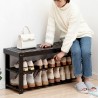 TREGNA Bamboo Shoe Rack Bench - JIJI.SG