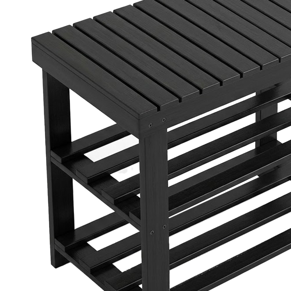 TREGNA Bamboo Shoe Rack Bench - JIJI.SG