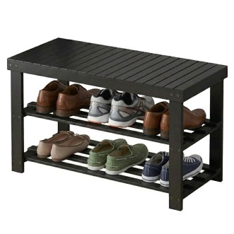 TREGNA Bamboo Shoe Rack Bench - JIJI.SG