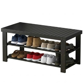 TREGNA Bamboo Shoe Rack Bench - JIJI.SG