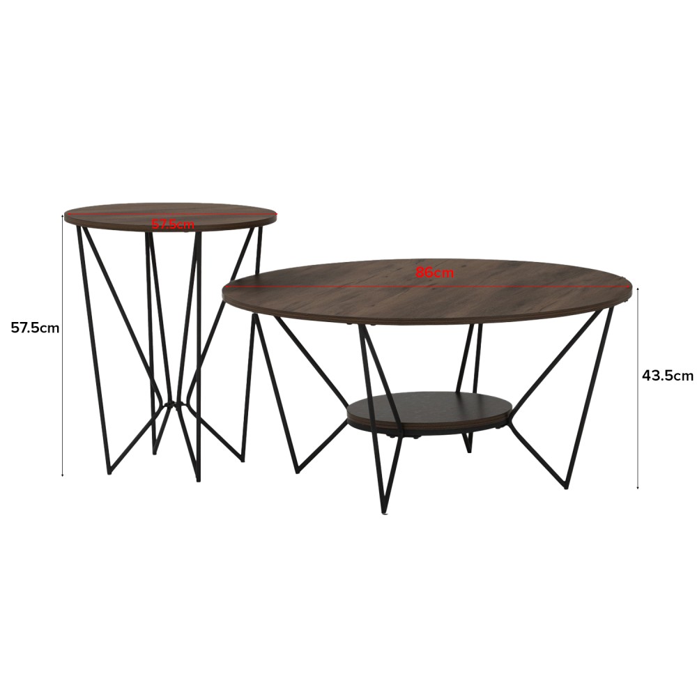GIOLA Set of 3 Round Coffee Table - JIJI.SG