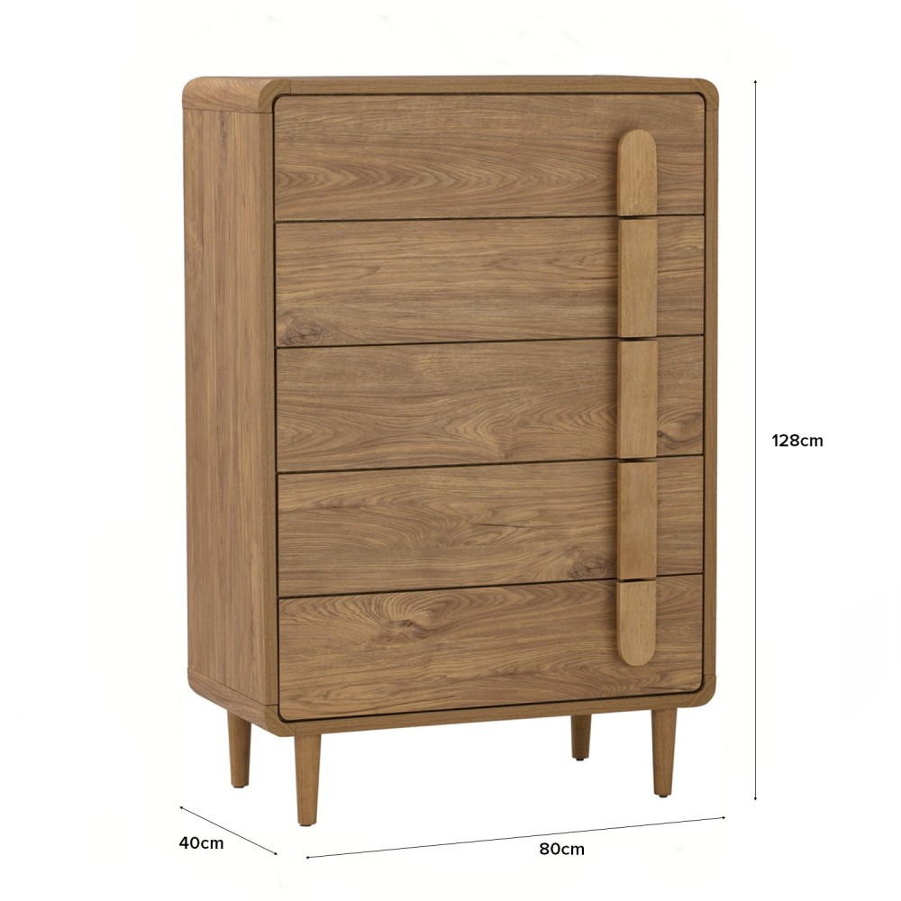 LOME Chest of 5 Drawers - JIJI.SG