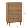 LOME Chest of 5 Drawers - JIJI.SG