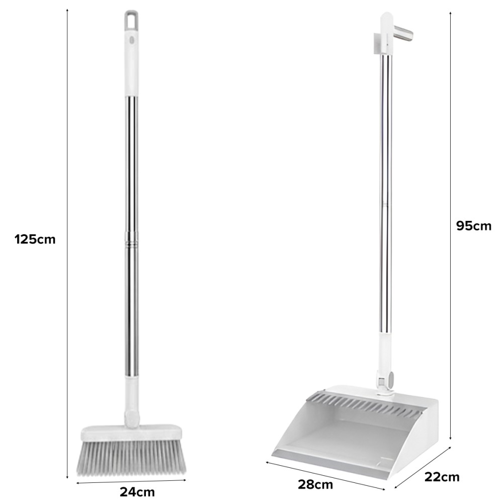 OCEIA Rotatable Broom and Dust Pan Set - JIJI.SG