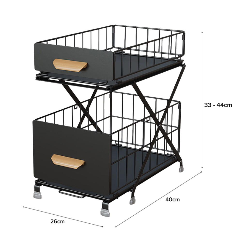 HYDD Under Sink Height Adjustable Pull-out Shelve Rack - JIJI.SG