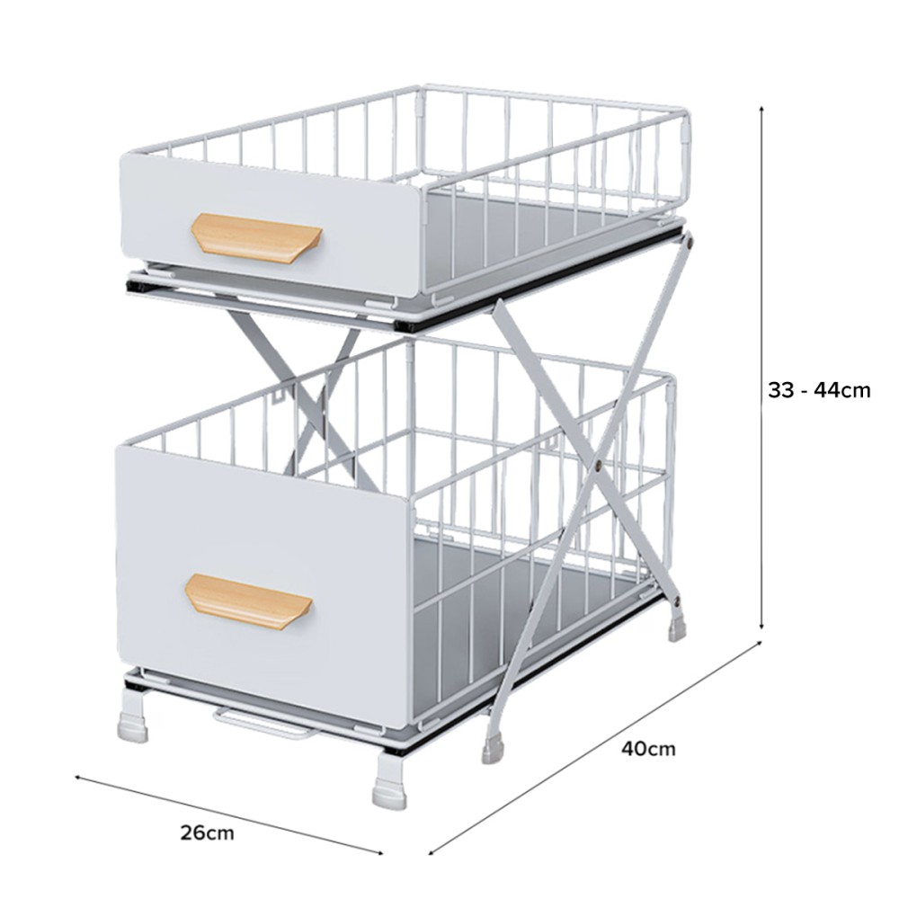 HYDD Under Sink Height Adjustable Pull-out Shelve Rack - JIJI.SG