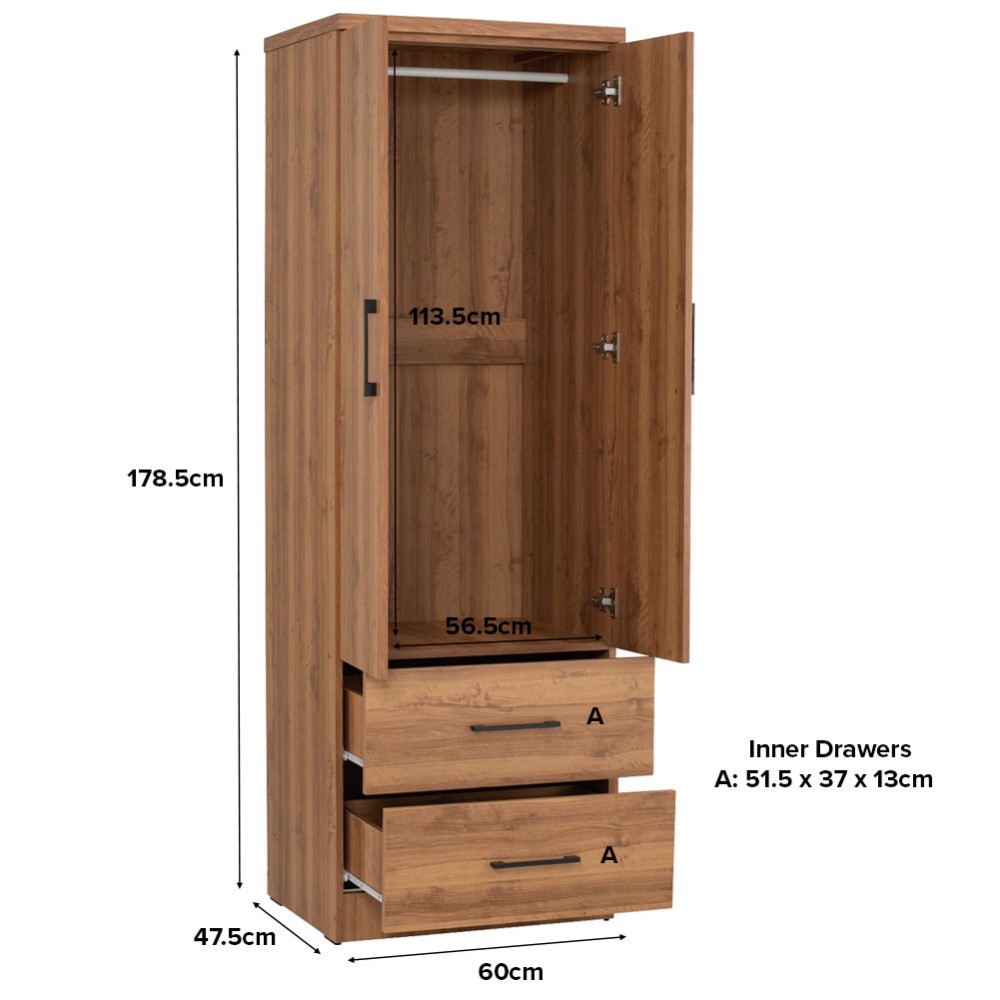 DUBLIN Wardrobe with 2 Doors - JIJI.SG