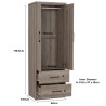DUBLIN Wardrobe with 2 Doors - JIJI.SG