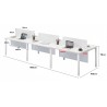 FORSBERG 6 Seater Work Station with Modesty Panel - JIJI.SG