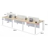 FORSBERG 6 Seater Work Station with Modesty Panel - JIJI.SG