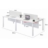 FORSBERG 4 Seater Work Station with Modesty Panel - JIJI.SG