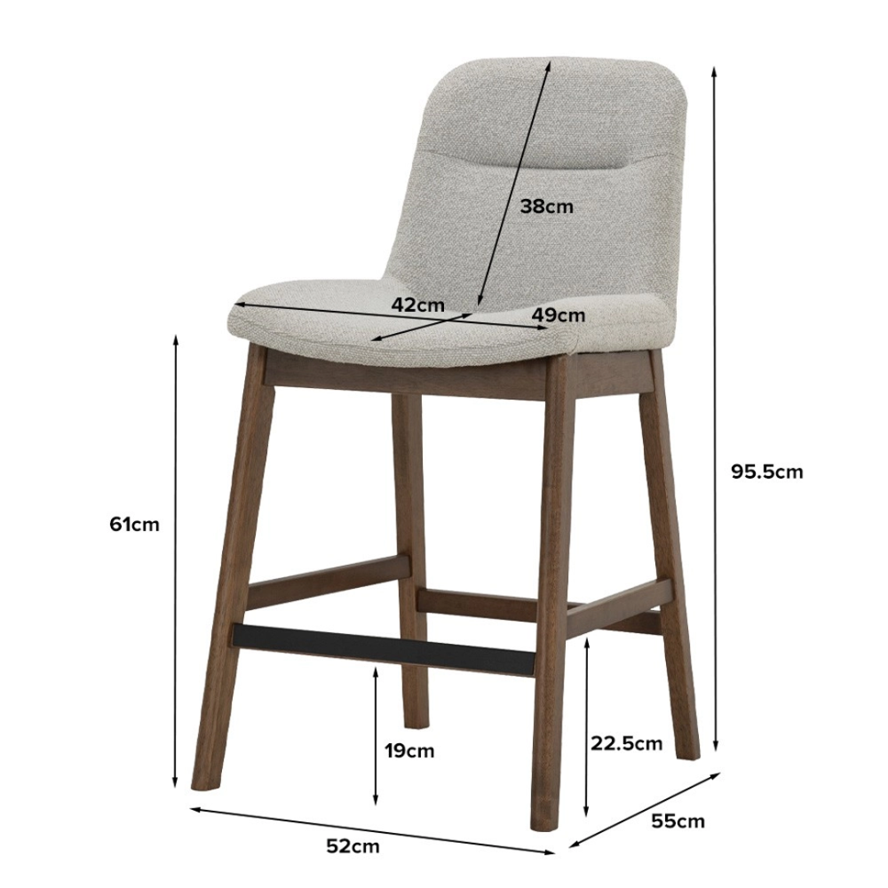 (AS-IS) ARYDEN Bar Stool with Backrest - JIJI.SG