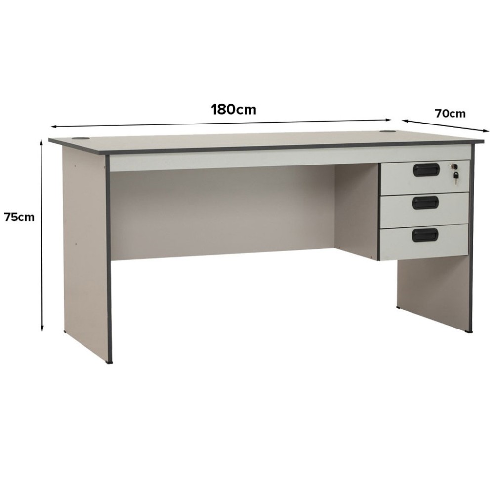 EDWARD Desk with 3 Drawers - JIJI.SG