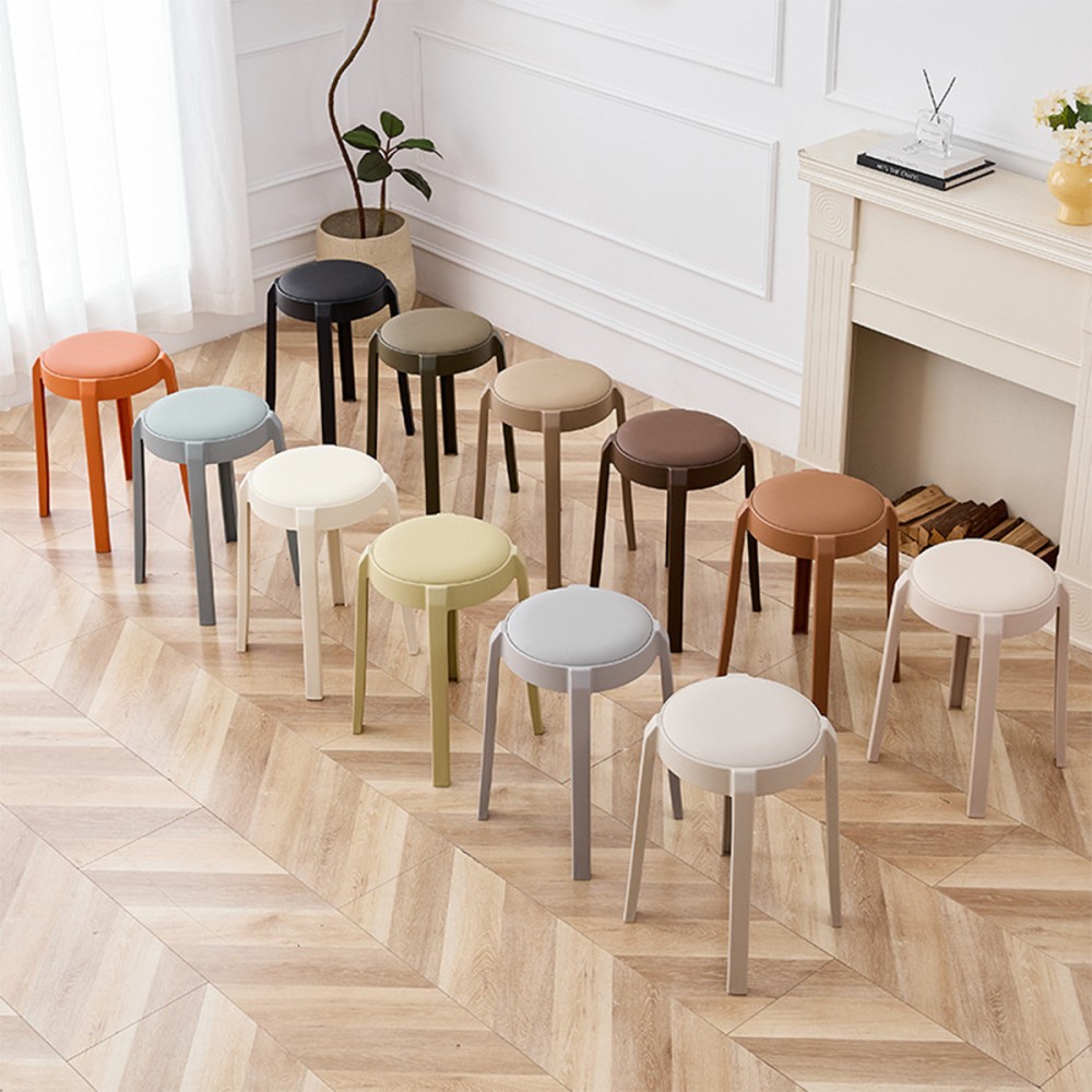 NATTA Cushioned Stool, Stackable - JIJI.SG