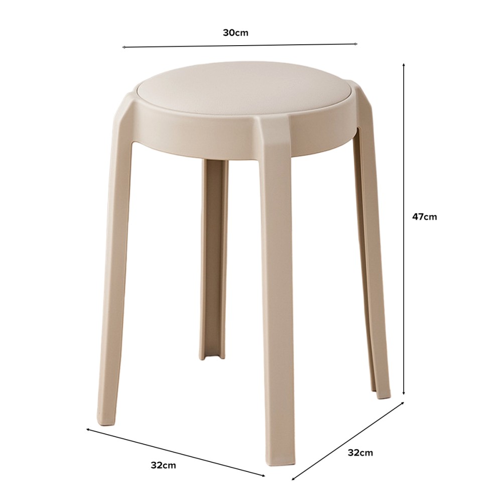 NATTA Cushioned Stool, Stackable - JIJI.SG