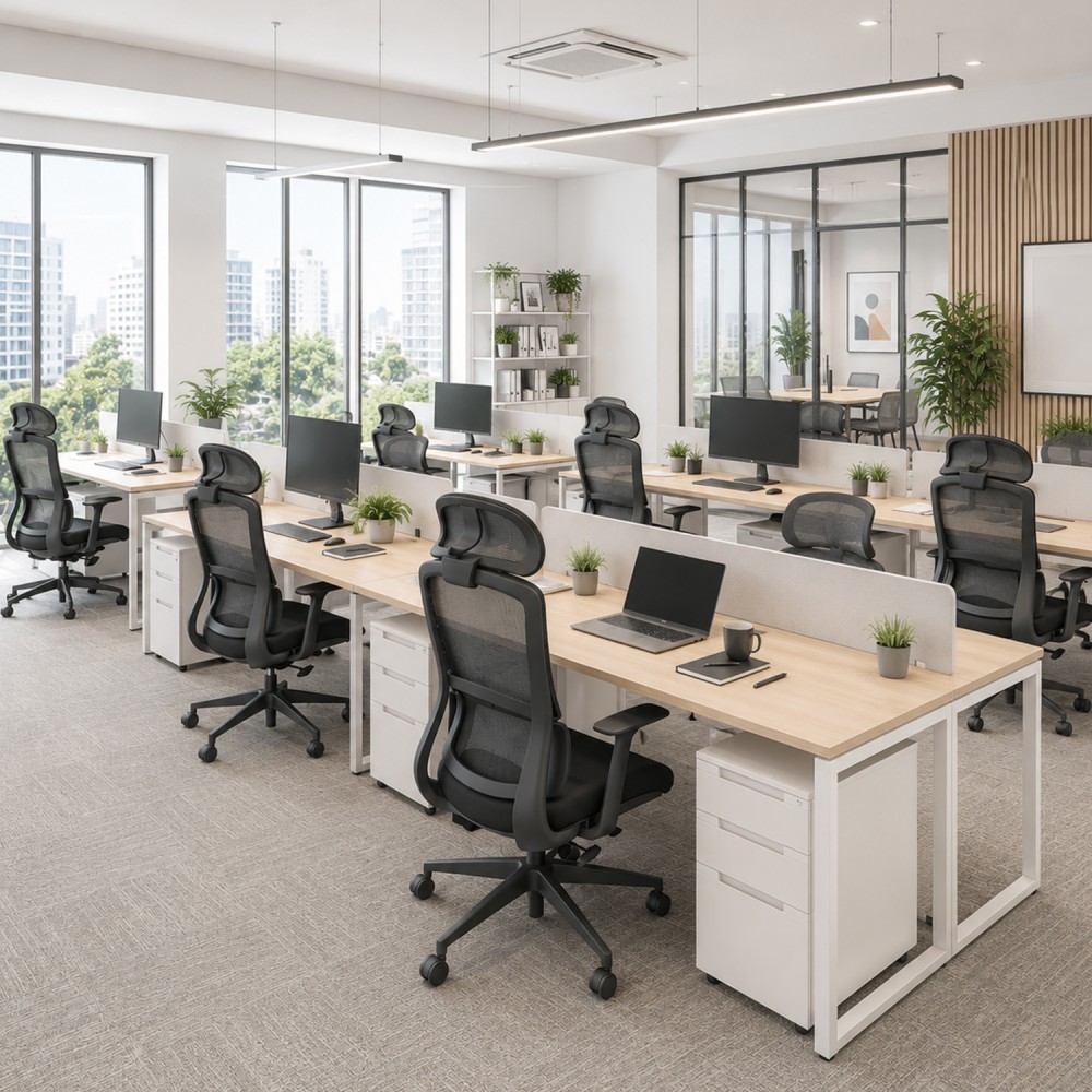 FLORIAN Office Chair with Headrest - JIJI.SG