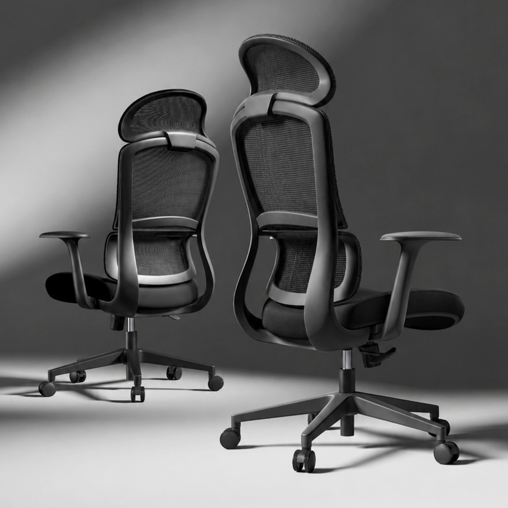 FLORIAN Office Chair with Headrest - JIJI.SG