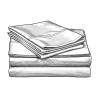 Cotton-Flat Non-Fitted Sheet - JIJI.SG