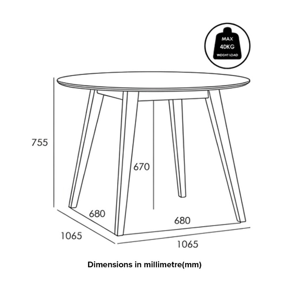 PLATON Round Dining Table - JIJI.SG