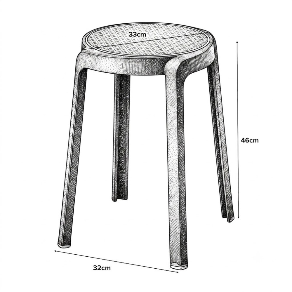 ELIN Stool, Stackable - JIJI.SG