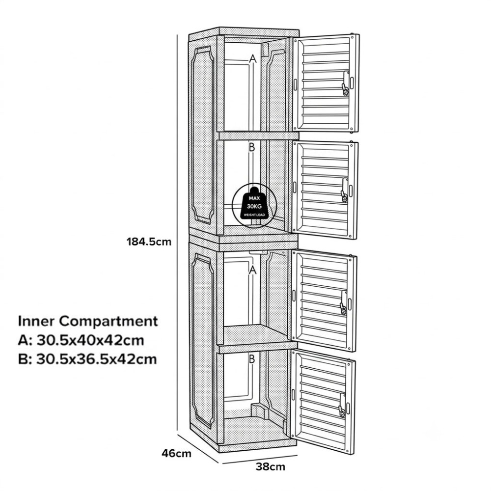 OPTIMUS PVC Cabinet Locker - JIJI.SG