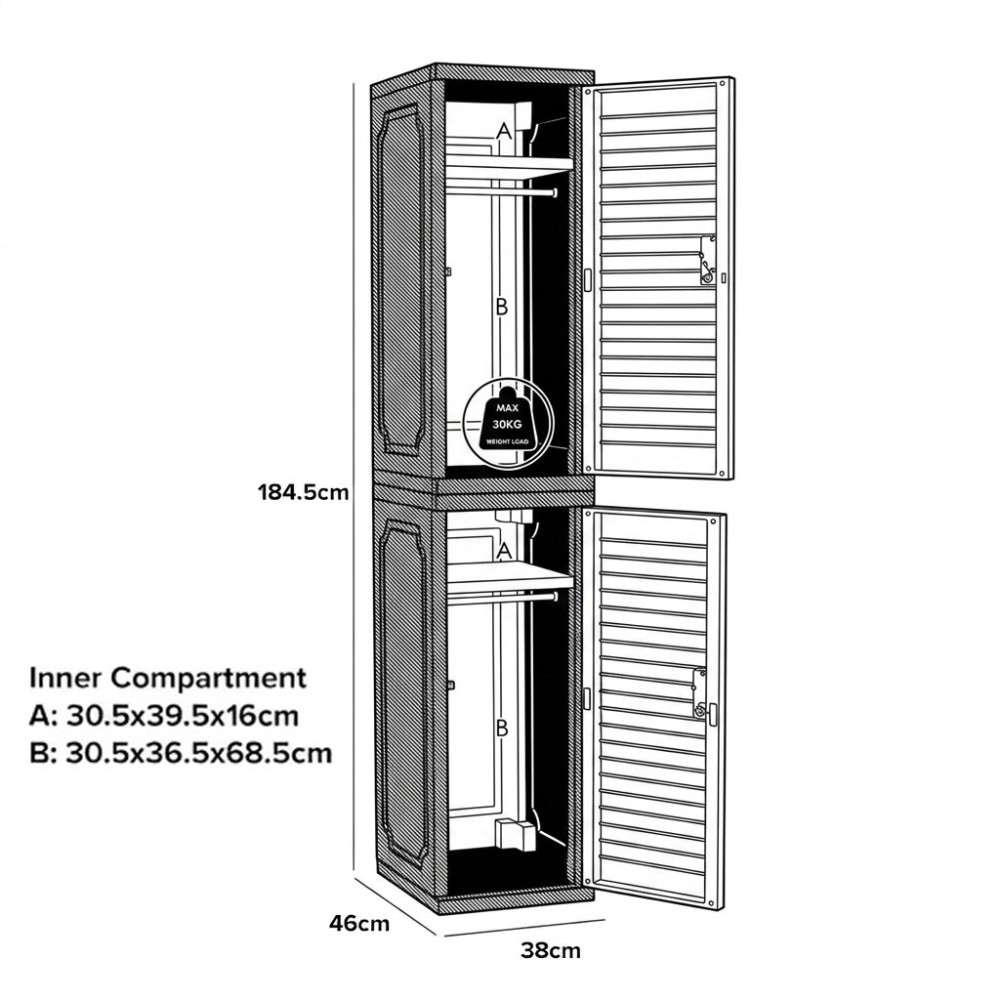 OPTIMUS PVC Cabinet Locker - JIJI.SG