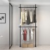 FLURIN Floor To Ceiling Adjustable Clothes Hanging Rack - JIJI.SG