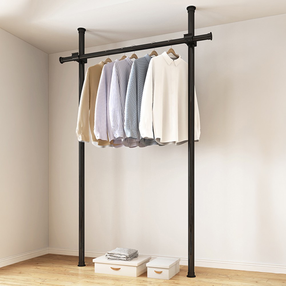 FLURIN Floor To Ceiling Adjustable Clothes Hanging Rack - JIJI.SG