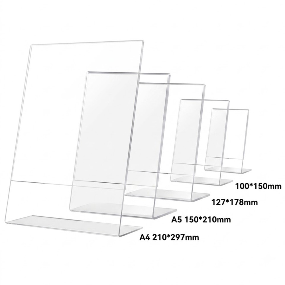 VETRA L-Shape Acrylic Paper Display - JIJI.SG