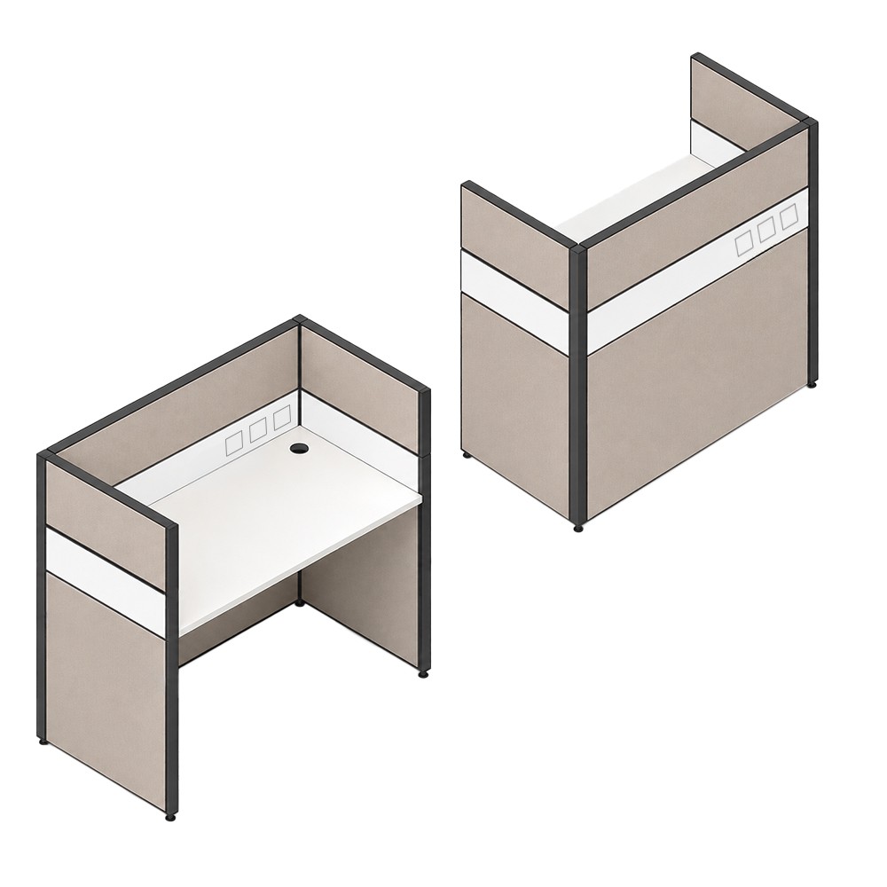 ROVEN 1 Seater Fabric Partition Work Station - JIJI.SG