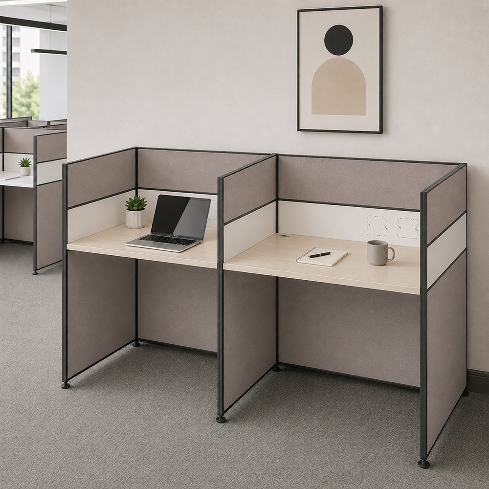 ROVEN 2 Seaters Fabric Partition Work Station - JIJI.SG