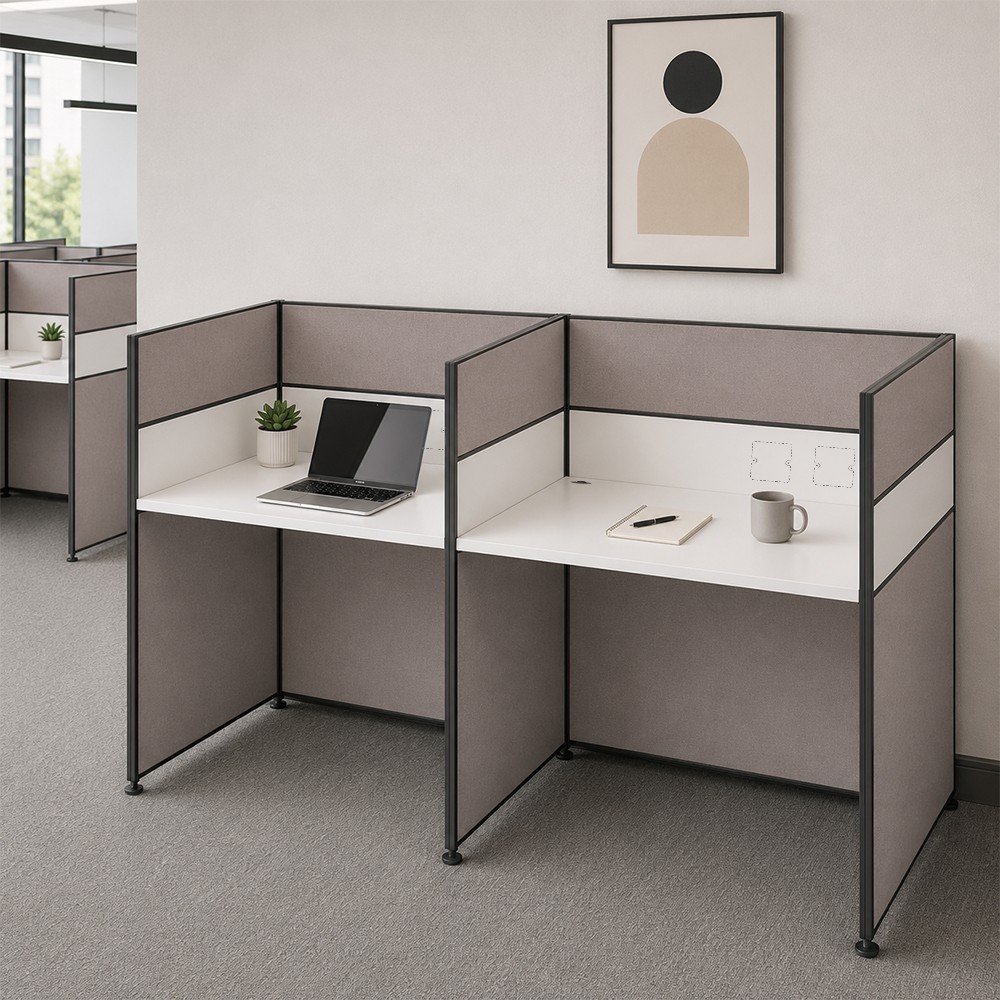 ROVEN 2 Seaters Fabric Partition Work Station - JIJI.SG