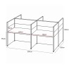 ROVEN 4 Seaters Fabric Partition Work Station - JIJI.SG