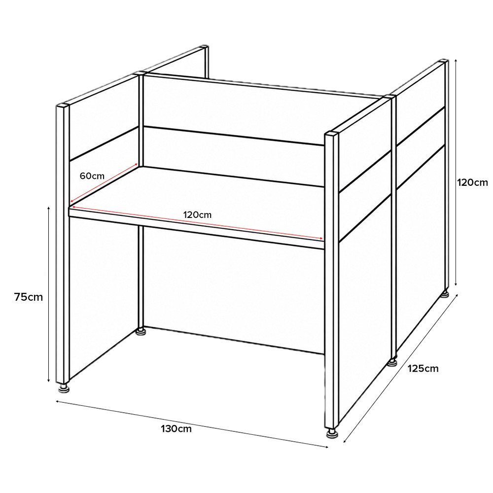 ROVEN 2 Seaters Fabric Partition Work Station - JIJI.SG