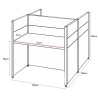 ROVEN 2 Seaters Fabric Partition Work Station - JIJI.SG