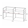 ROVEN 2 Seaters Fabric Partition Work Station - JIJI.SG