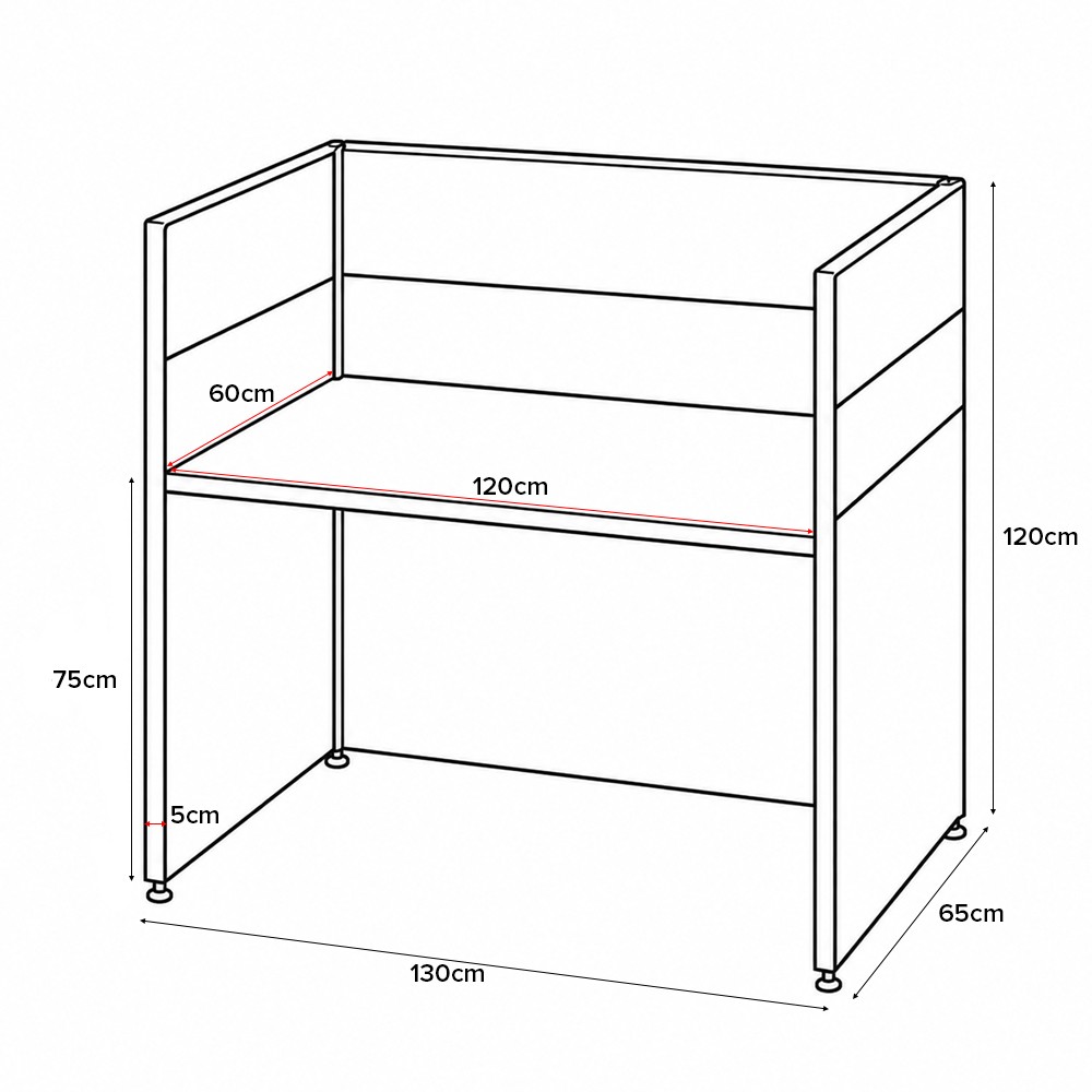 ROVEN 1 Seater Fabric Partition Work Station - JIJI.SG